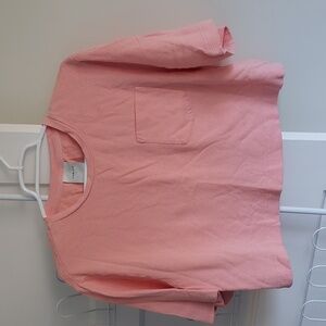 Varley Bexley T-Shirt in Coral Cloud Perforated 100% Cotton Mesh Short Sleeve